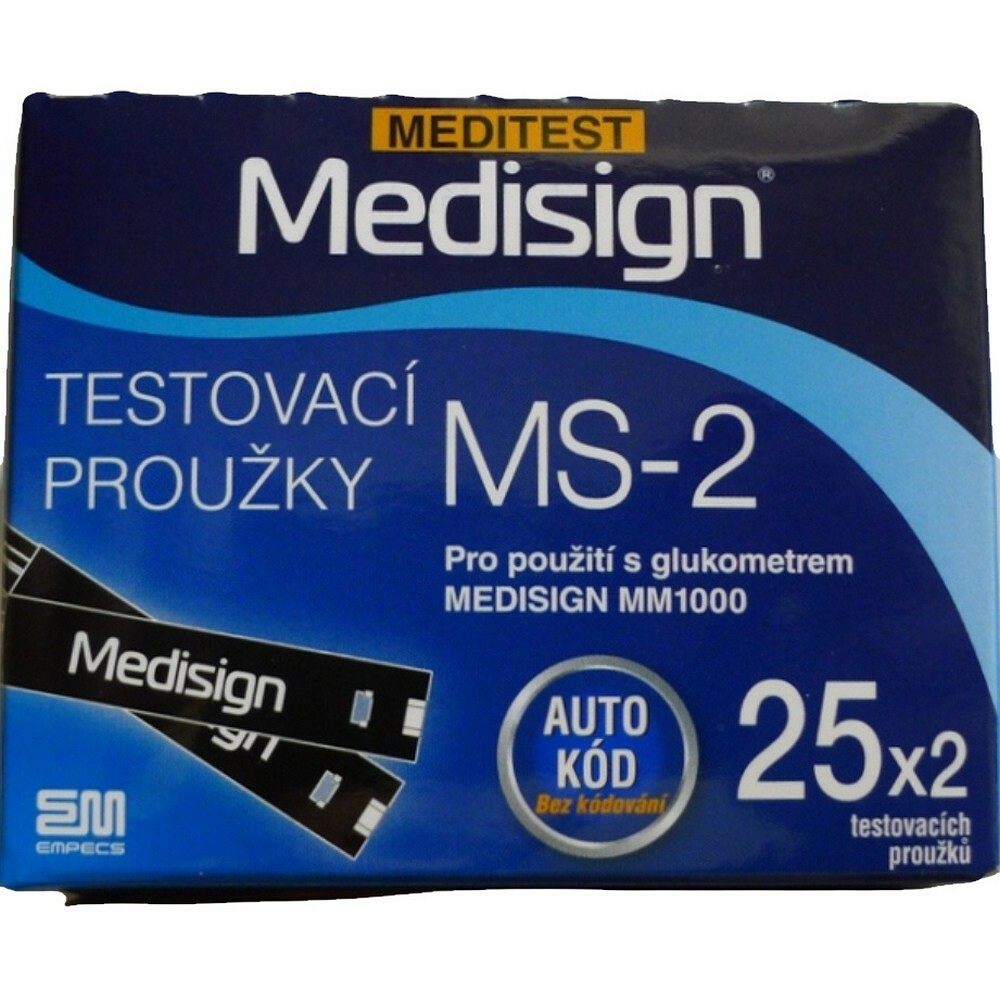 E-shop MEDITEST Medisign testovací proužky MS-2 50ks