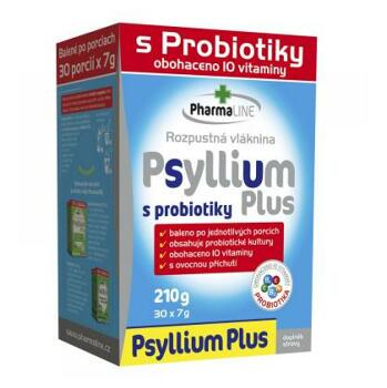 PHARMALINE Psyllium PLUS s probiotiky a vitaminy 210 g (30x7 g)