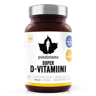 Levně PUHDISTAMO Super vitamin D 4000iu 60 kapslí