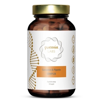 PURAVIA LABS Kurkumin a piperin komplex 90 kapslí (Antioxidanty) - Vícesložkové