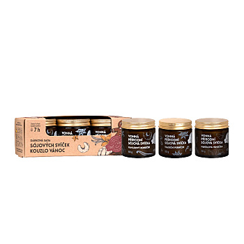 PURE HARMONY Dárková sada sojových svíček Kouzlo Vánoc (Kosmetické balíčky)