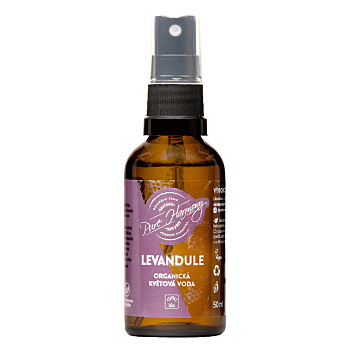 PURE HARMONY Organická květová voda levandule 50 ml (Přírodní pleťové vody) - Zklidňující, Čistící, Přírodní, S vůní, BIO