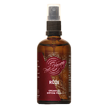 PURE HARMONY Organická květová voda růže 100 ml (Přírodní pleťové vody) - Ošetřující, Rozjasňující, Zklidňující, Čistící, Přírodní, S vůní, Hypoalergenní