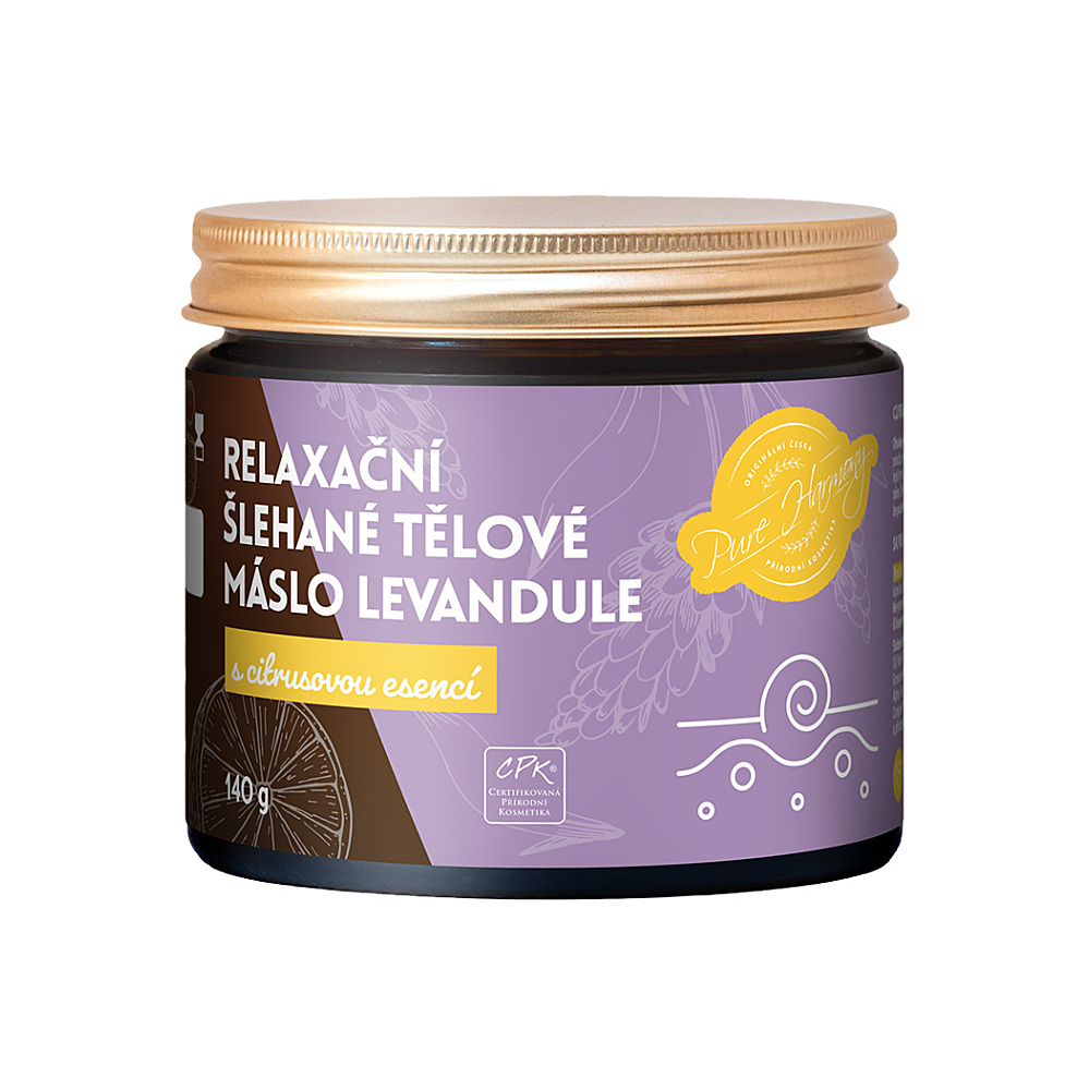 PURE HARMONY Relaxační šlehané tělové máslo Levandule 140 g