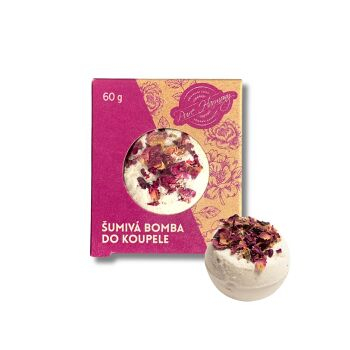 PURE HARMONY Šumivka růže 60 g (Šumivé koule do koupele) - Šumivé, Vyživující, Přírodní