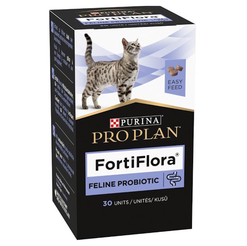 Levně PURINA PRO PLAN Vet Diets FortiFlora žvýkací tablety pro kočky 30 tbl