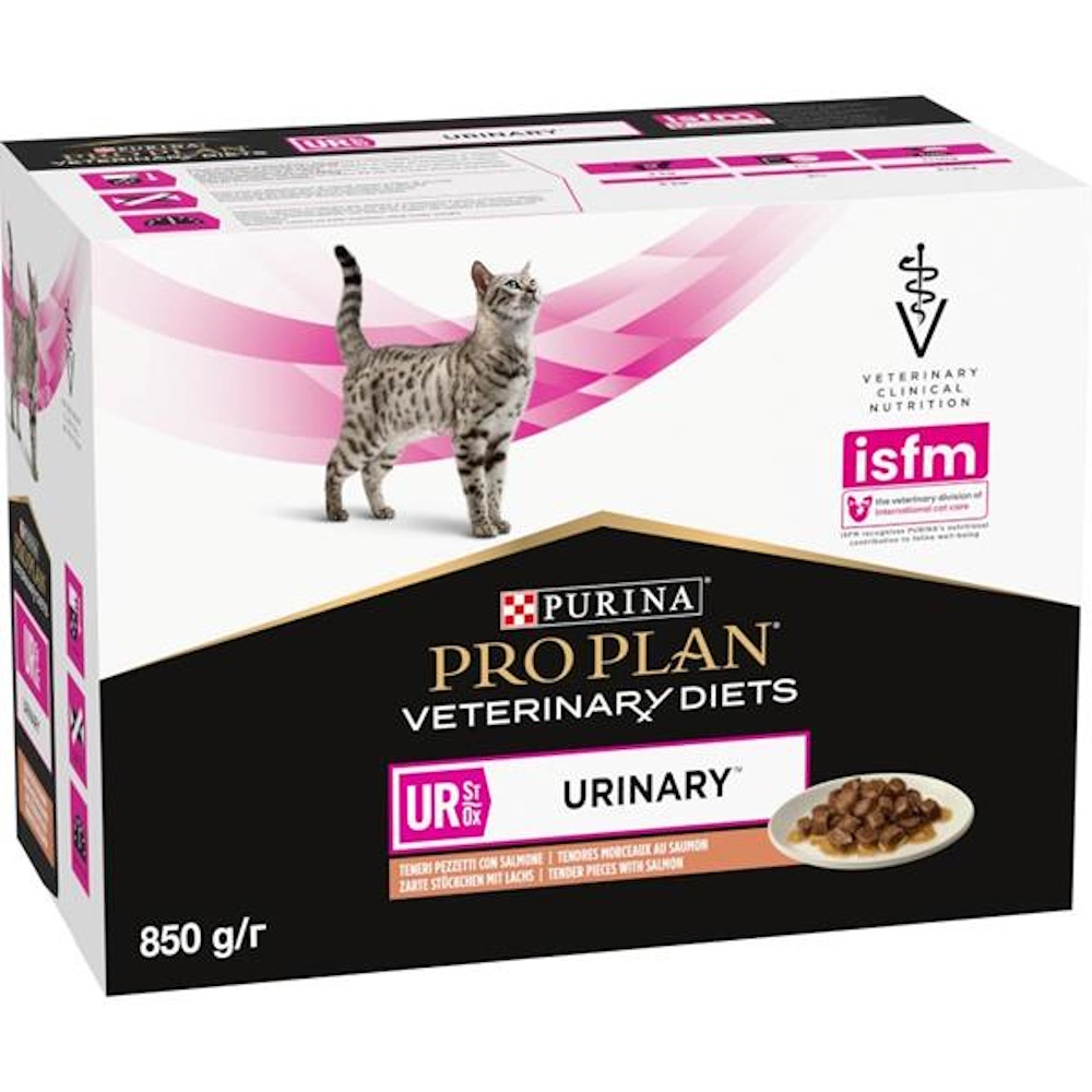Levně PURINA PRO PLAN Vet Diets UR St/Ox Urinary Salmon kapsička pro kočky 10x85 g