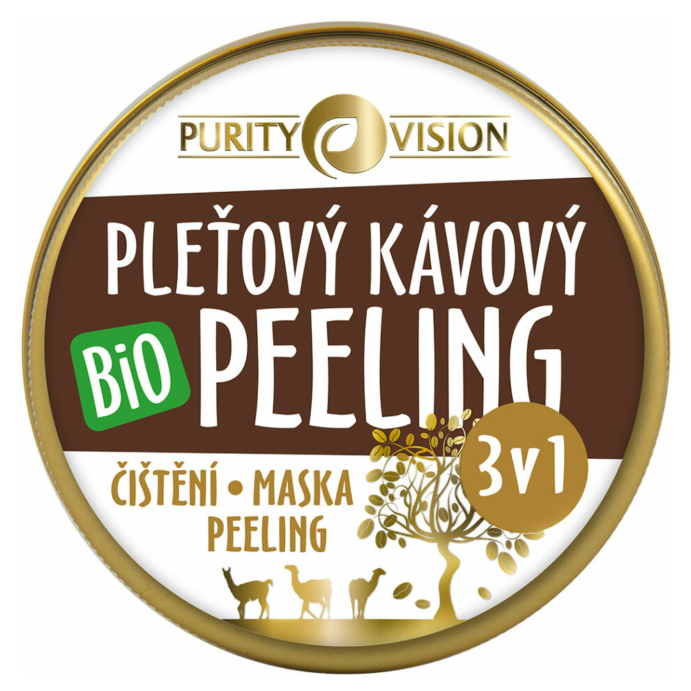 Levně PURITY VISION Bio Kávový pleťový peeling 3v1 70 ml