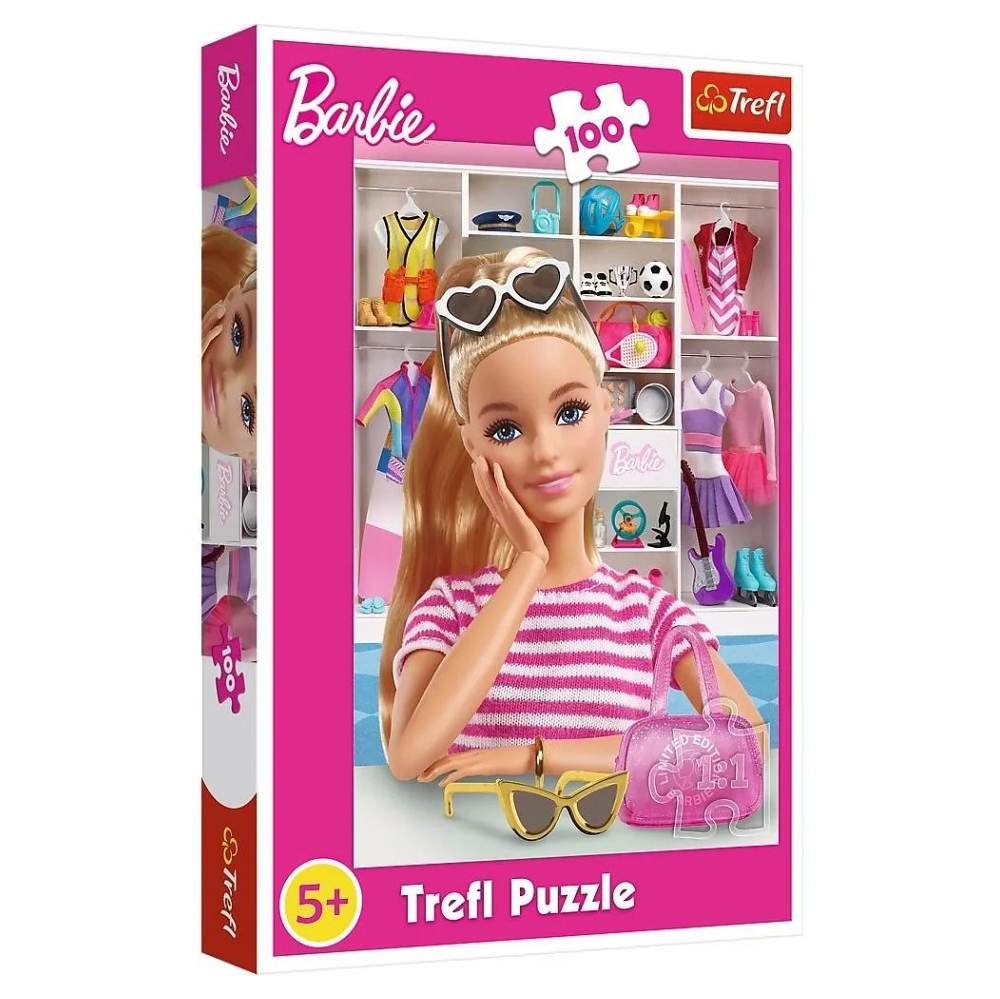 Levně TREFL Puzzle Seznamte se s Barbie Mattel 100 ks