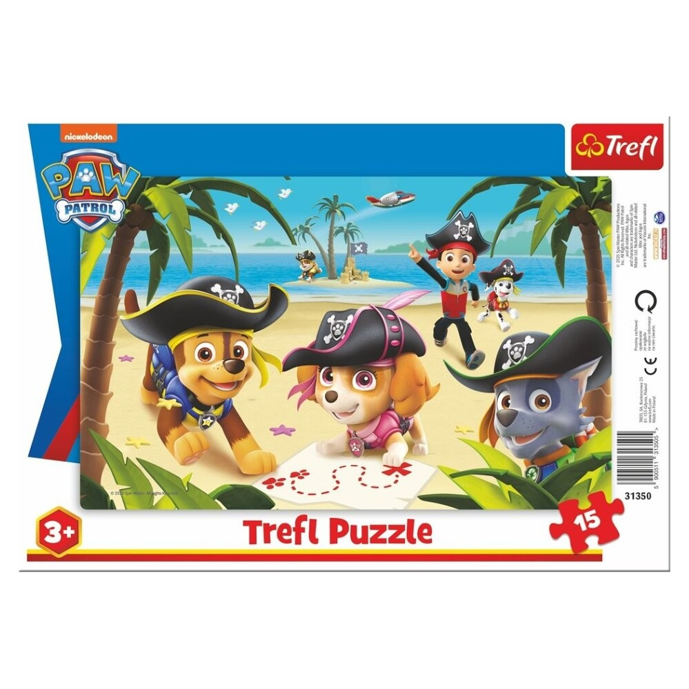 Levně TREFL Puzzle deskové Přátelé z Tlapkové patroly 33 x 23 cm 15 ks