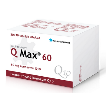 Q MAX Koenzym Q10 60 mg 30 + 30 tobolek ZDARMA