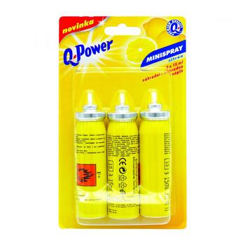 Q power minispray 3x15ml náhradní náplň citron