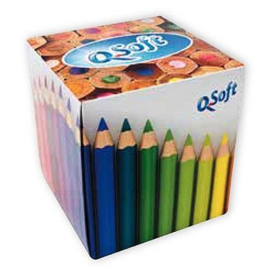 Levně Q SOFT Papírové kapesníky 3-vrstvé Color 60 ks