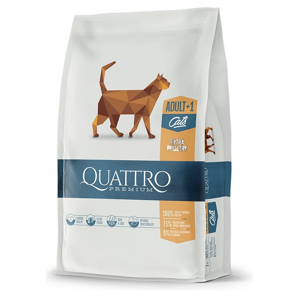E-shop QUATTRO Dry Premium all Breed Adult drůbež granule pro kočky 1,5 kg