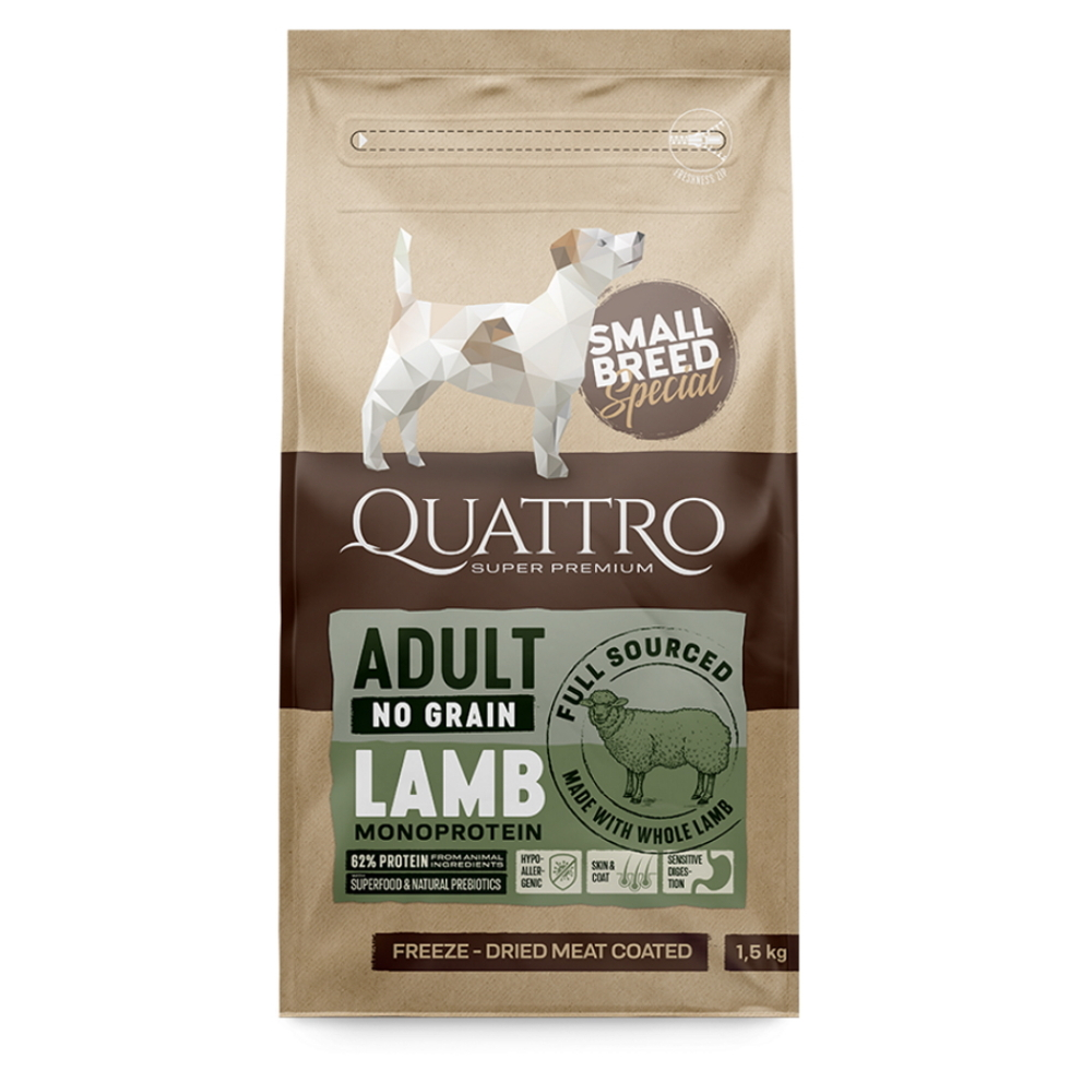 E-shop QUATTRO Dry SB Adult Jehně granule pro psy 1 ks, Hmotnost balení: 1,5 kg