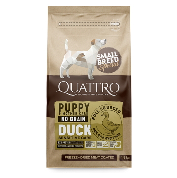 QUATTRO Dry SB Puppy/Mother Kachna granule pro psy 1,5 kg