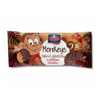RACIO Monkeys rýžové chlebíčky s mléčnou čokoládou 11 g