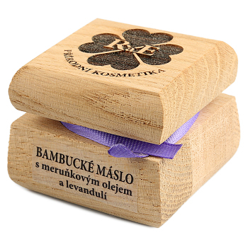 RAE Bambucké máslo levandule čístá dřevěná krabička 30 ml