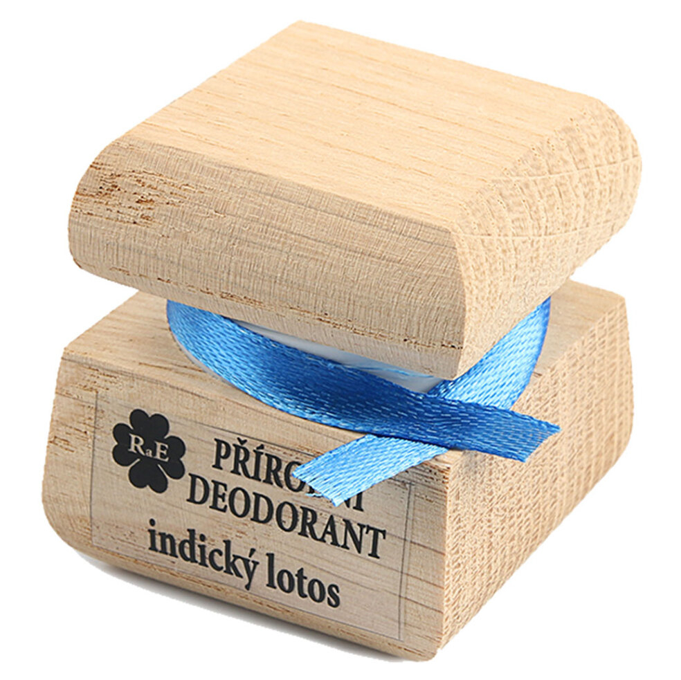 E-shop RAE Přírodní krémový deodorant dřevěná krabička Indický lotos 50 ml