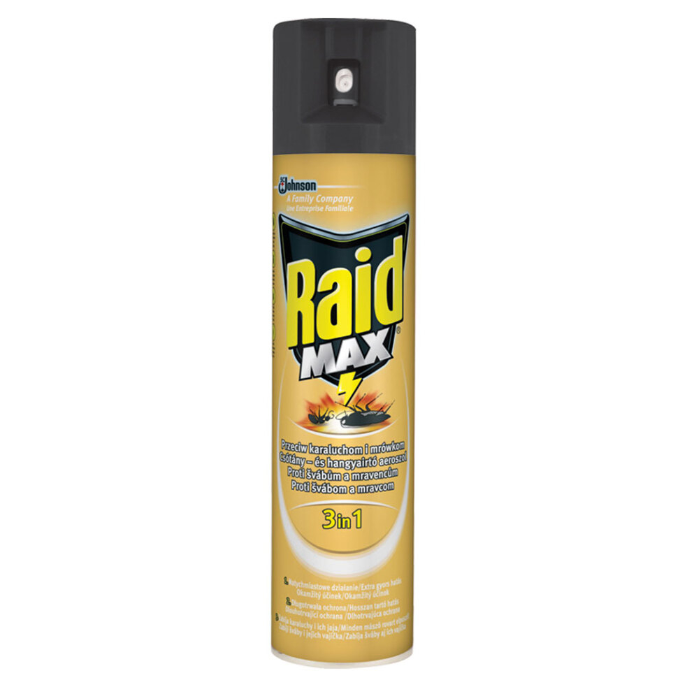 RAID MAX 3 v 1 lezoucí hmyz 400 ml