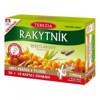 TEREZIA Rakytník řešetlákový 100 % prášek z plodů 50 + 10 kapslí ZDARMA TEREZIA Rakytník řešetlákový 100 % prášek z plodů 50 + 10 kapslí ZDARMA