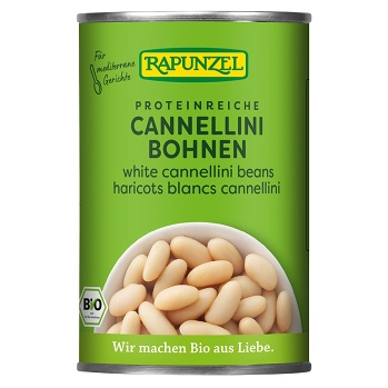 RAPUNZEL Bílé fazole sterilovaná BIO 400 g (Luštěniny) - Jednodruhové, BIO