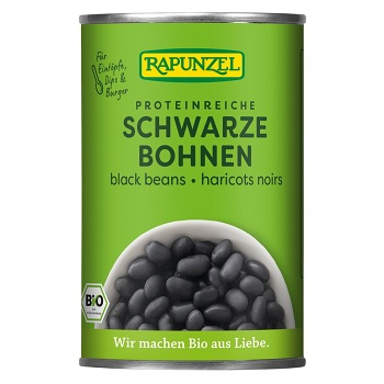 RAPUNZEL Černé fazole sterilované BIO 340 g (Luštěniny) - BIO