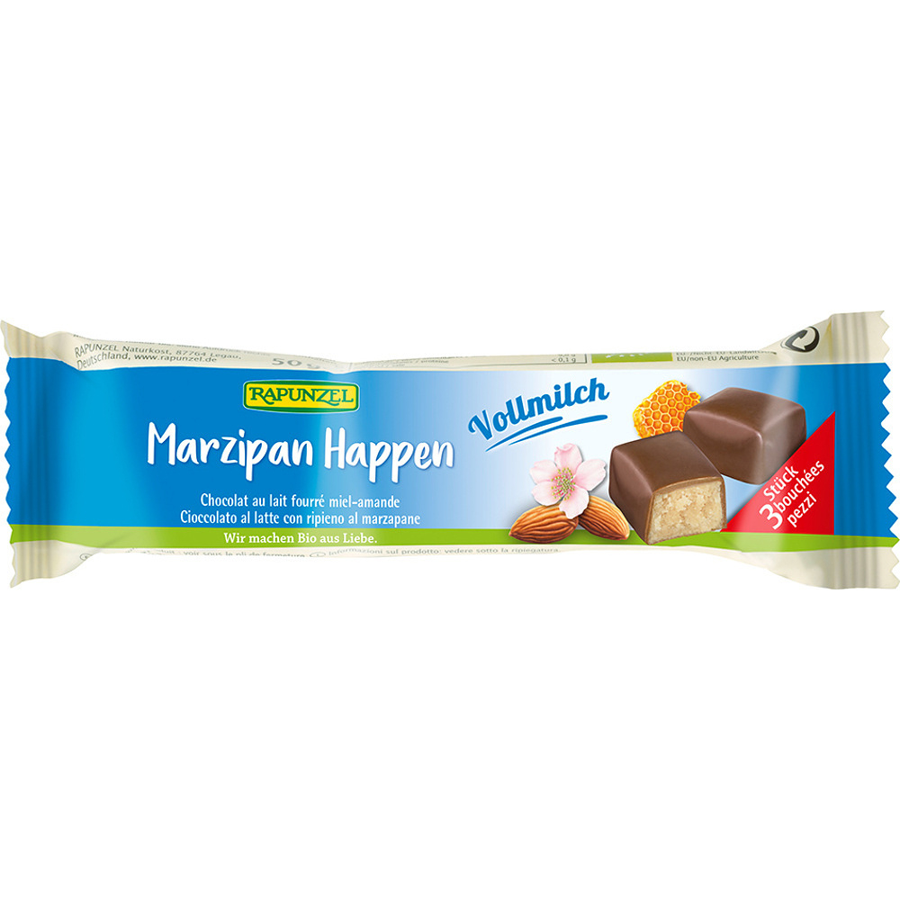 E-shop RAPUNZEL Marcipán v mléčné čokoládě BIO 50 g