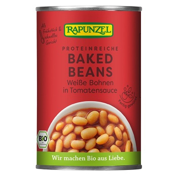 RAPUNZEL Pečené fazole BIO 400 g (Luštěniny) - BIO, Nízkosacharidové (Low Carb), Proteinové