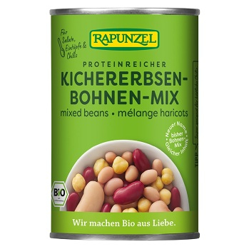 RAPUNZEL Sterilovaná směs luštěnin 400 g (Luštěniny) - BIO, Nízkosacharidové (Low Carb), Proteinové