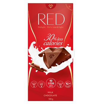 RED Mléčná čokoláda bez přidaného cukru 100 g