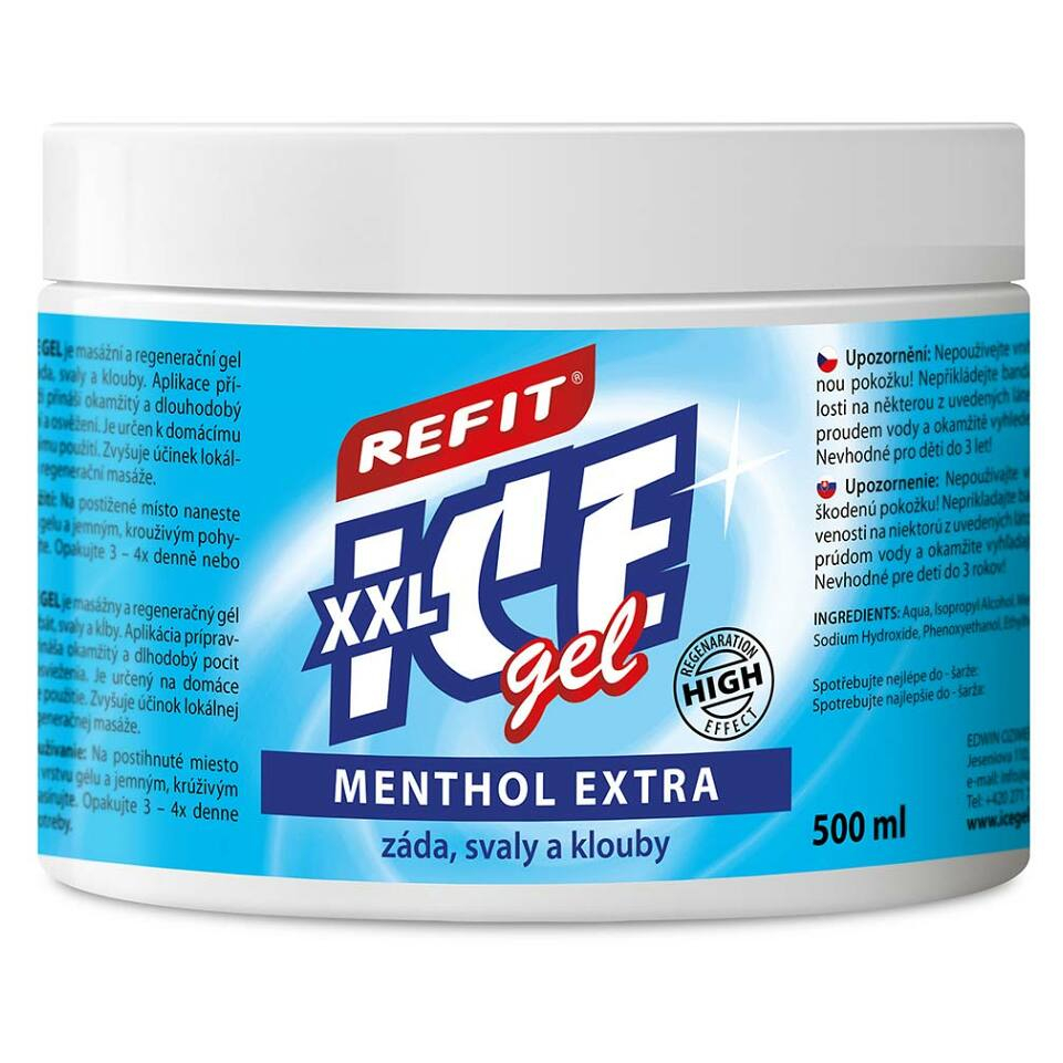 E-shop Refit Ice gel s mentholem 2.5% 500ml modrý