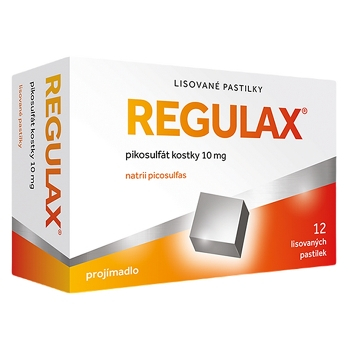 REGULAX Pikosulfát kostky 10 mg 12 lisovaných pastilek