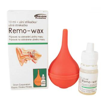 Remo-wax 10ml+ušní stříkačka na ostranění uš.mazu