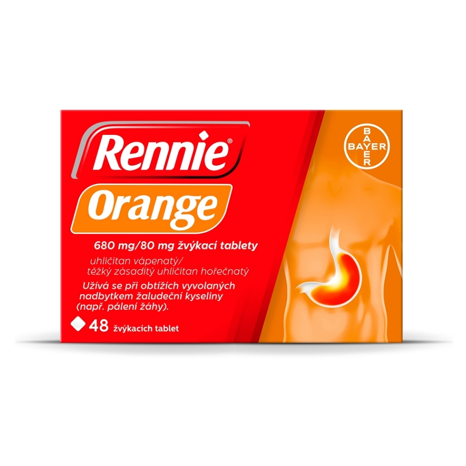Levně RENNIE Orange žvýkací tablety 48 tablet