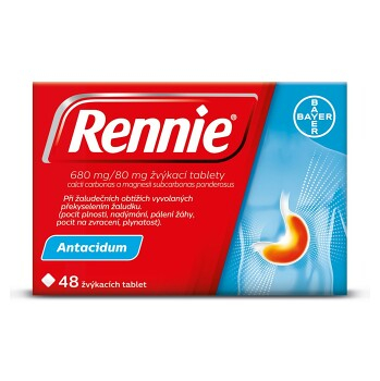 RENNIE Žvýkací tablety 48 tablet