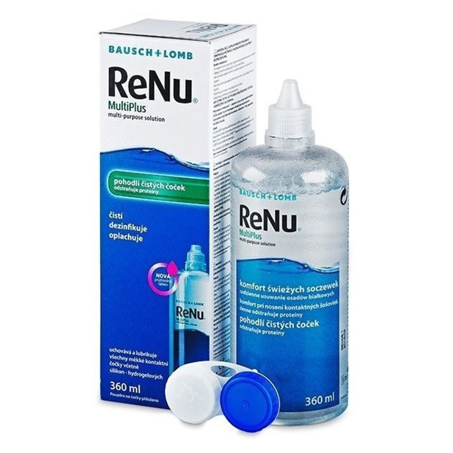 Levně RENU Multiplus roztok na kontaktní čočky 360 ml s pouzdrem