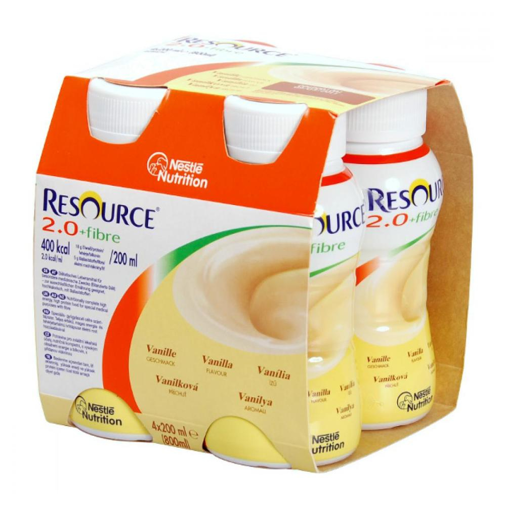 Levně RESOURCE 2,0 kcal Fibre vanilka 4x200 ml