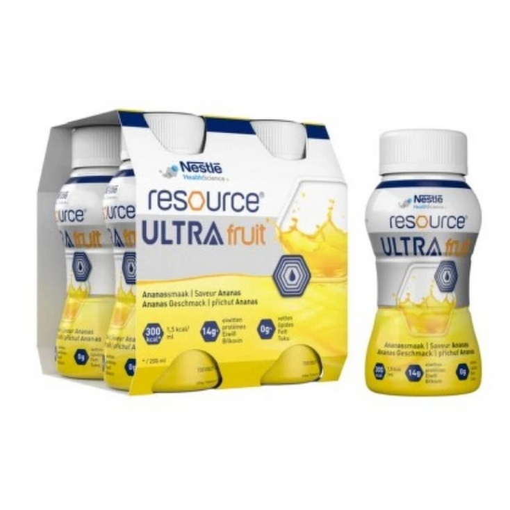 RESOURCE Ultra fruit ananas perorální roztok 4 x 200ml