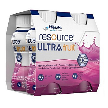 RESOURCE Ultra fruit červené ovoce perorální roztok 4 x 200ml (Výživa v nemoci a pro seniory)