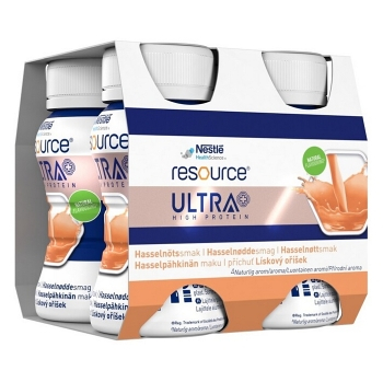 RESOURCE Ultra hight protein lískový oříšek 4 x 125 ml (Výživa v nemoci a pro seniory) - Doplňkové