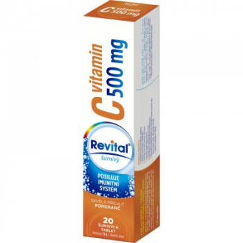 REVITAL Vitamin C 500 mg pomeranč 20 šumivých tablet