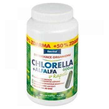 REVITAL Chlorella + alfalfa 600 mg 100 + 50 kapslí ZDARMA