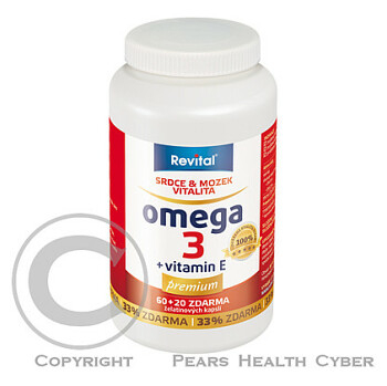 Revital Omega 3 +vitamin E prémium cps.60+20zdarma