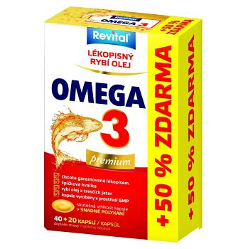 Revital Premium Omega 3 40 cps. + 20 zdarma