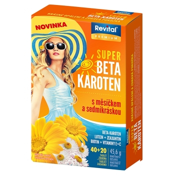 REVITAL Super Beta-karoten s měsíčkem a sedmikráskou 40+20 tablet poškozený obal (Poškozené zboží)