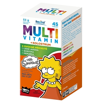 REVITAL The Simpsons Multivitamin + kolostrum 45 tablet