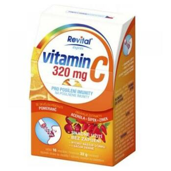 REVITAL vitamin C 320 mg + Acerola + Šípek + Zinek 16 sáčků