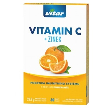 VITAR vitamín C + zinek 30 tablet