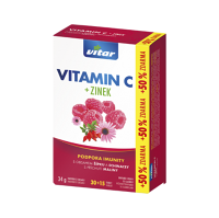 VITAR Vitamin C + zinek + echinacea + šípek 45 tablet